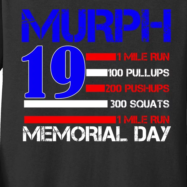 Murph 19 Memorial Day Kids Long Sleeve Shirt