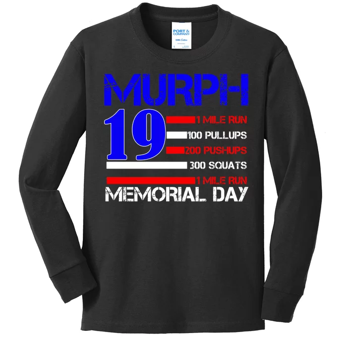 Murph 19 Memorial Day Kids Long Sleeve Shirt