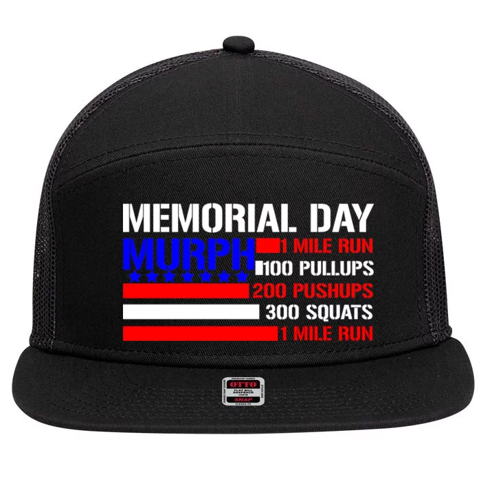 Murph Memorial Day 1 Mile Run 7 Panel Mesh Trucker Snapback Hat