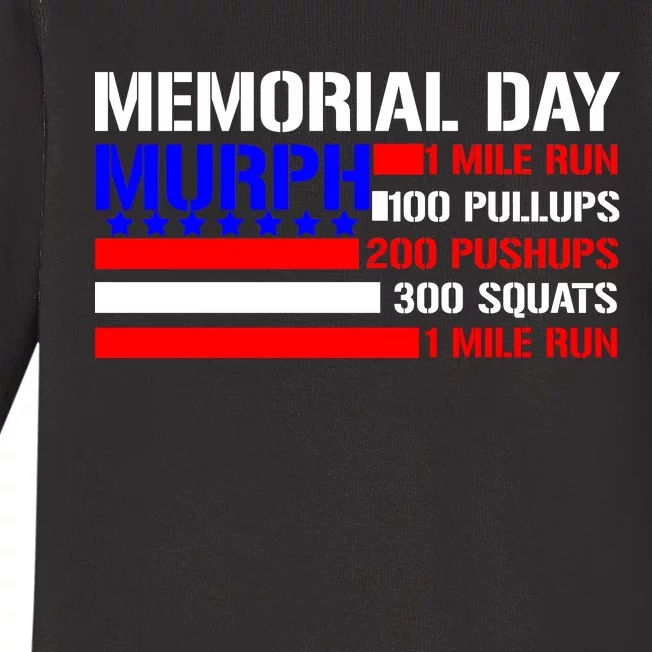 Murph Memorial Day 1 Mile Run Baby Long Sleeve Bodysuit