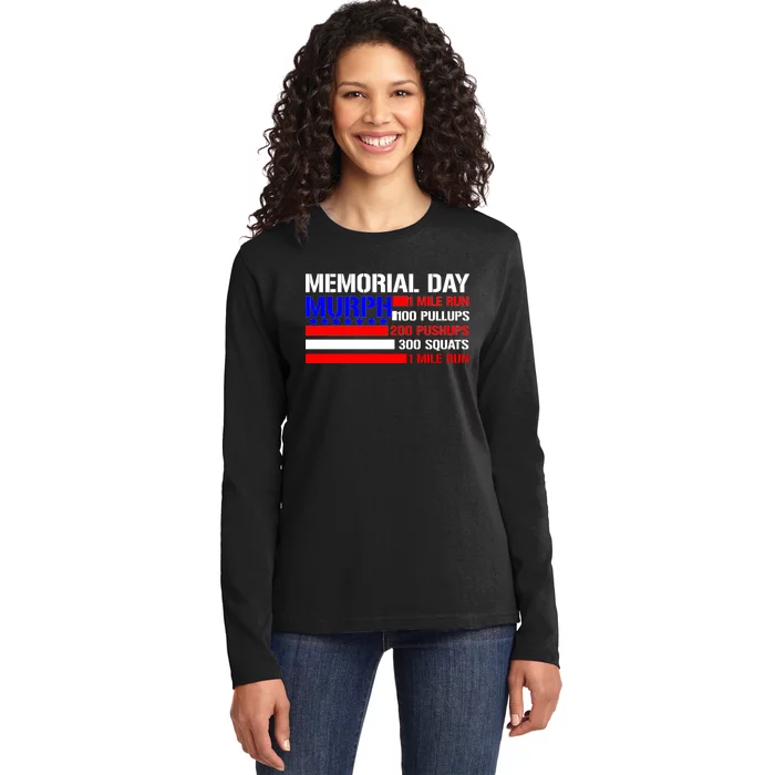 Murph Memorial Day 1 Mile Run Ladies Long Sleeve Shirt