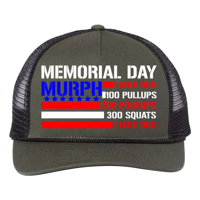 Murph Memorial Day 1 Mile Run Retro Rope Trucker Hat Cap