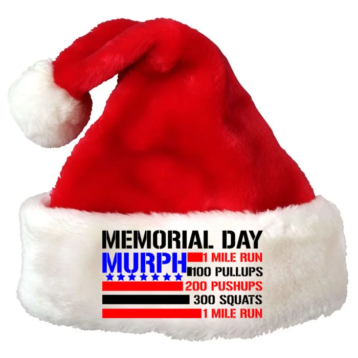 Murph Memorial Day 1 Mile Run Premium Christmas Santa Hat