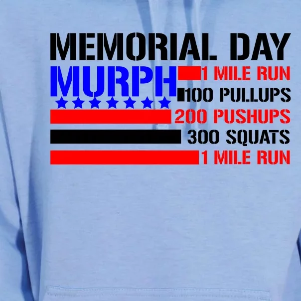 Murph Memorial Day 1 Mile Run Unisex Surf Hoodie