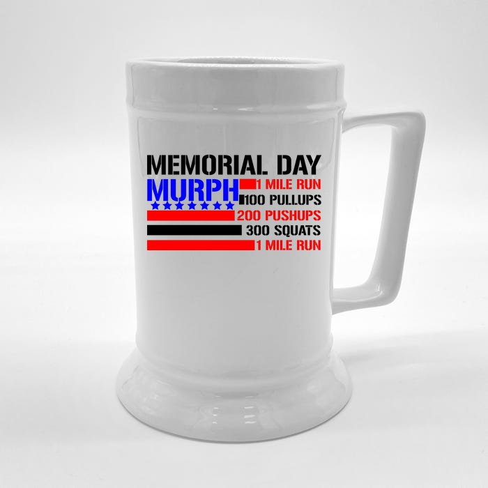 Murph Memorial Day 1 Mile Run Front & Back Beer Stein