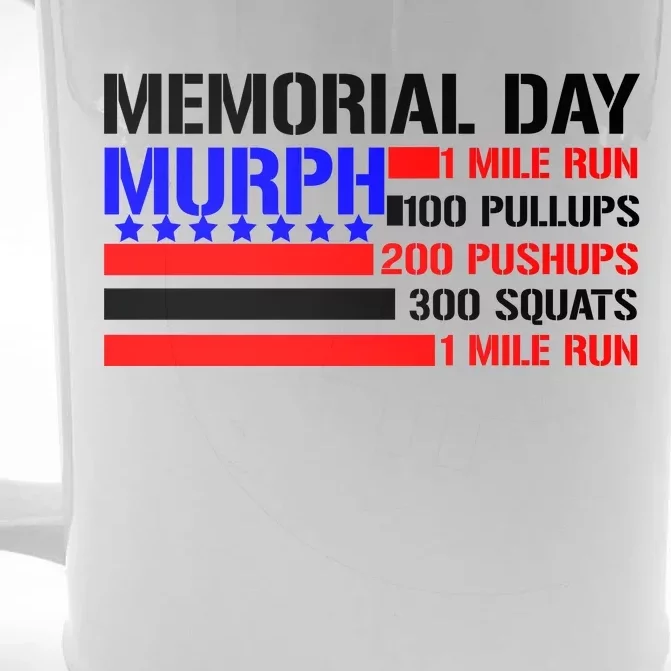 Murph Memorial Day 1 Mile Run Front & Back Beer Stein