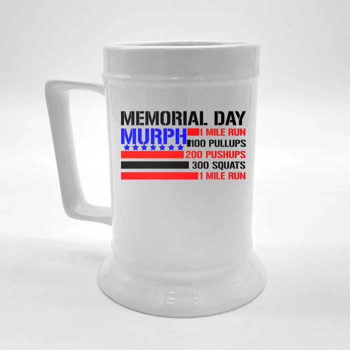 Murph Memorial Day 1 Mile Run Front & Back Beer Stein