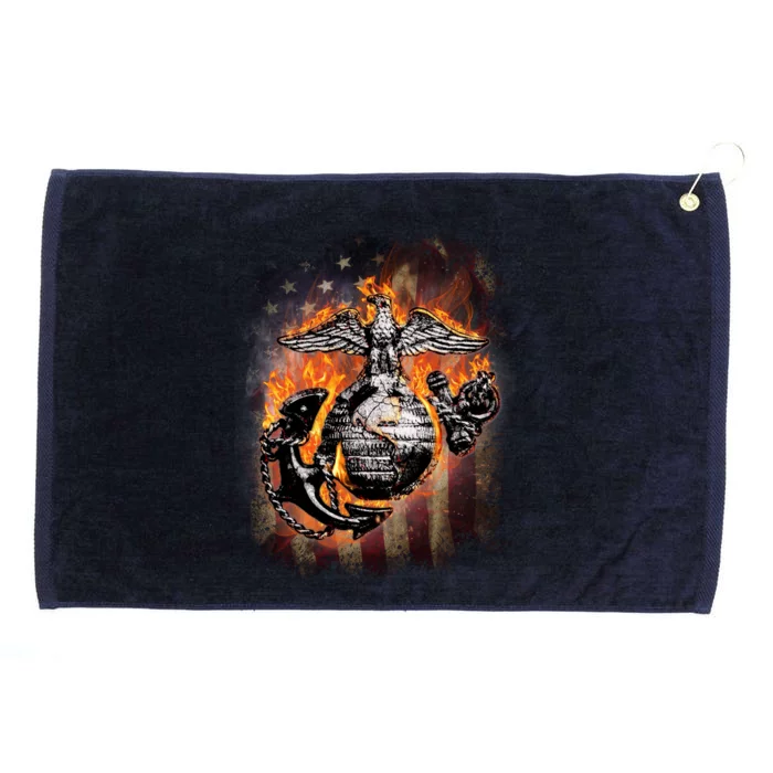 Marine USA Sign Flag Grommeted Golf Towel