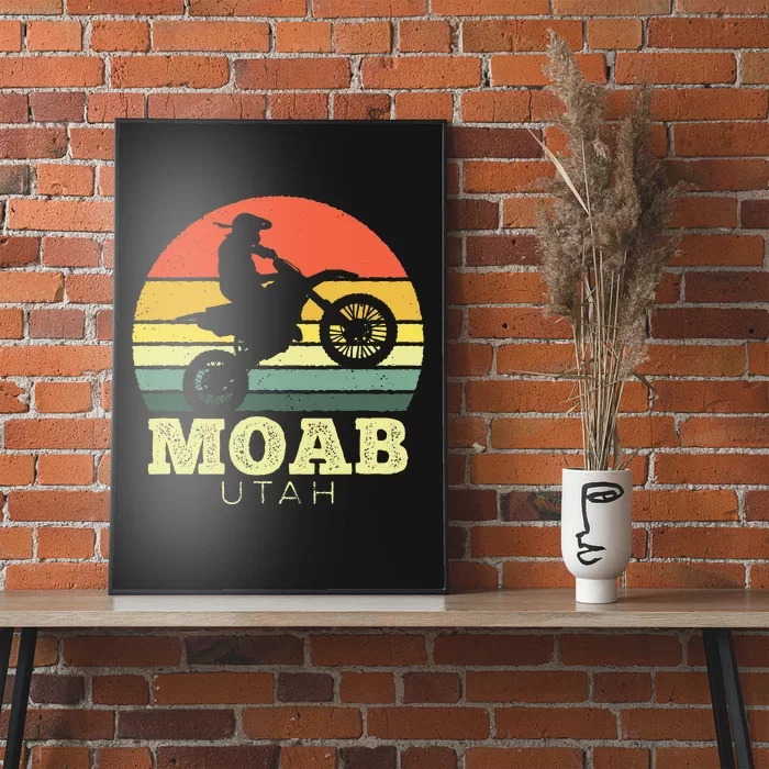 Moab Utah Sunset Dirt Bike Motorcycle Outdoors Poster