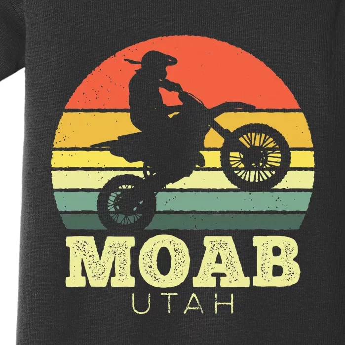 Moab Utah Sunset Dirt Bike Motorcycle Outdoors Baby Bodysuit