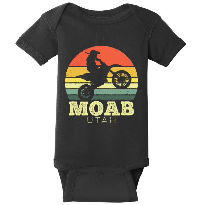 Moab Utah Sunset Dirt Bike Motorcycle Outdoors Baby Bodysuit