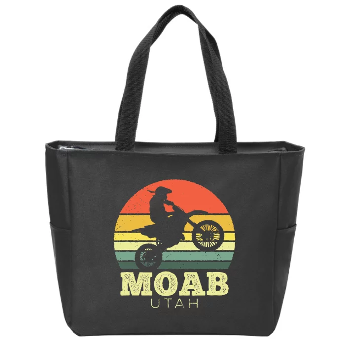 Moab Utah Sunset Dirt Bike Motorcycle Outdoors Zip Tote Bag