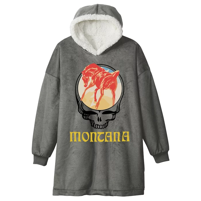 Montana United States Of Dead Hooded Wearable Blanket