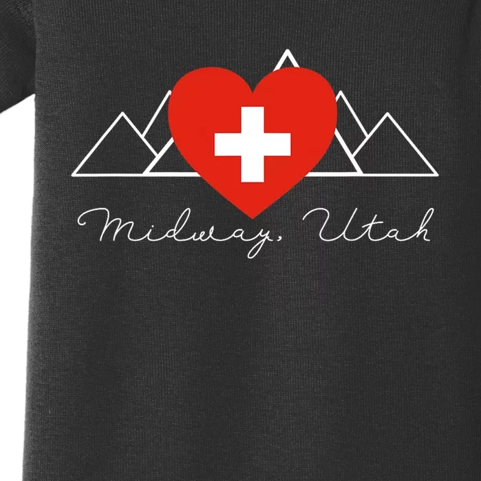 Midway Utah Swiss Days Suisse Flag Switzerland Flag Baby Bodysuit