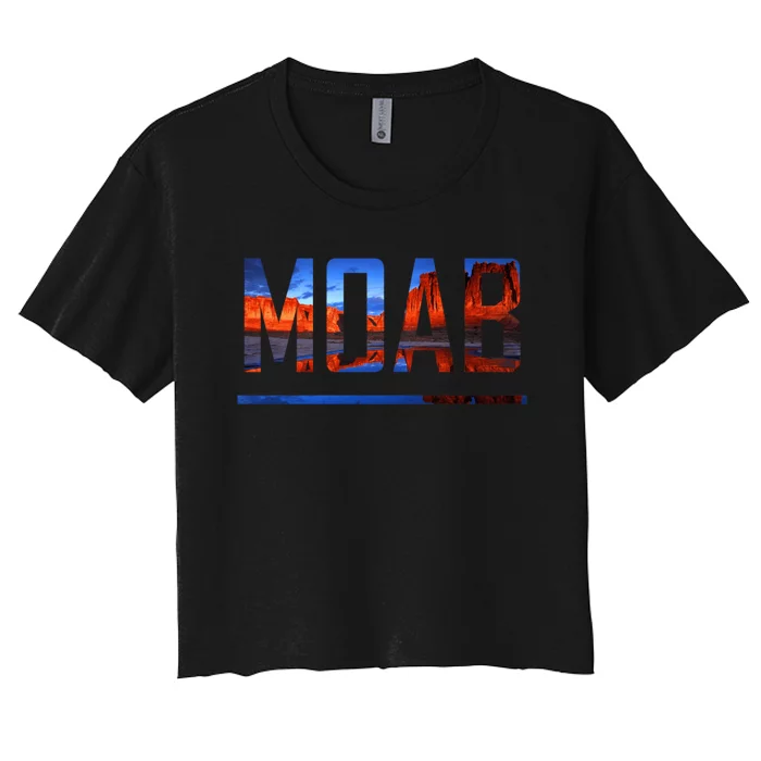 Moab, Utah Scenic Desert Adventure Women's Crop Top Tee