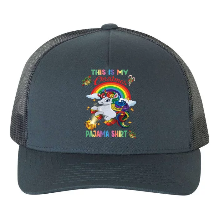 Magical Unicorn Squad This Is My Christmas Pajama Gift Yupoong Adult 5-Panel Trucker Hat