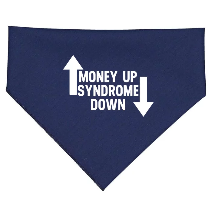 Money Up Syndrome Down Funny USA-Made Doggie Bandana