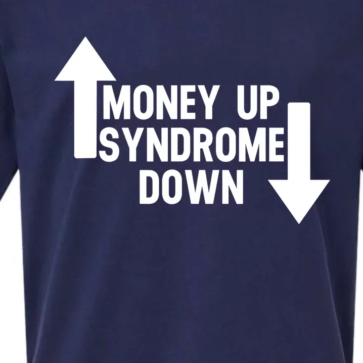 Money Up Syndrome Down Funny Sueded Cloud Jersey T-Shirt