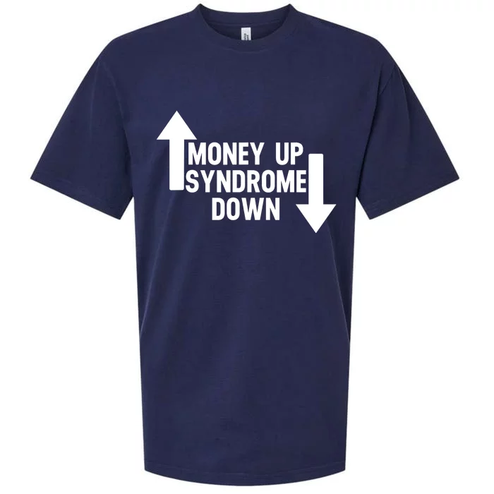 Money Up Syndrome Down Funny Sueded Cloud Jersey T-Shirt