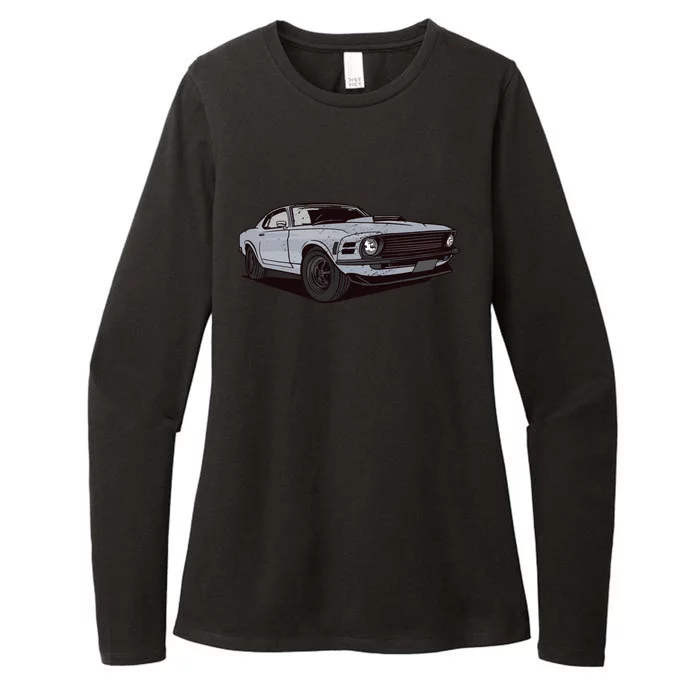 Muscle Race Car Womens CVC Long Sleeve Shirt