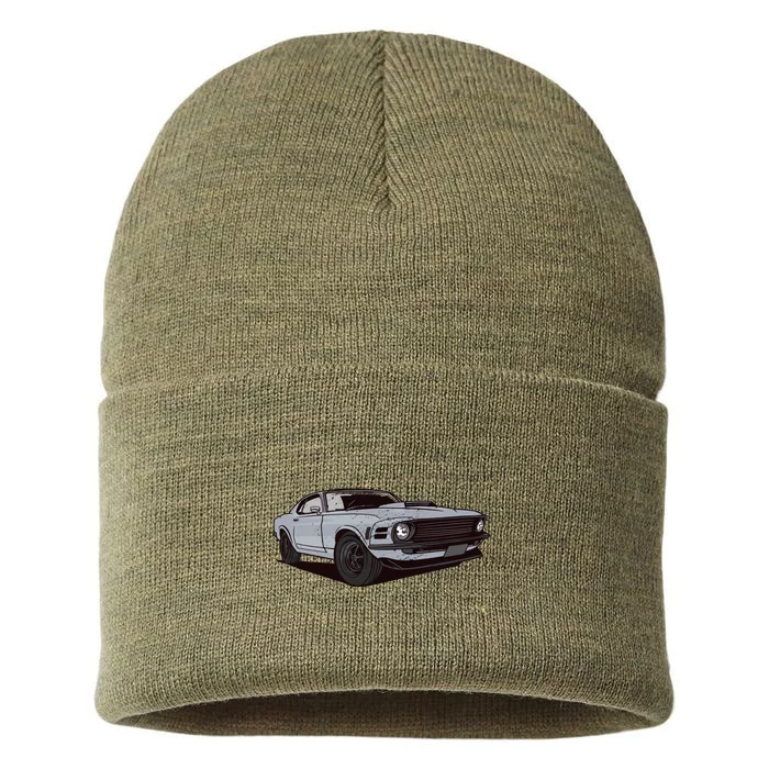 Muscle Race Car Sustainable Knit Beanie