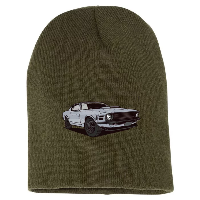 Muscle Race Car Short Acrylic Beanie