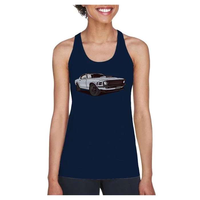 Muscle Race Car Women's Racerback Tank