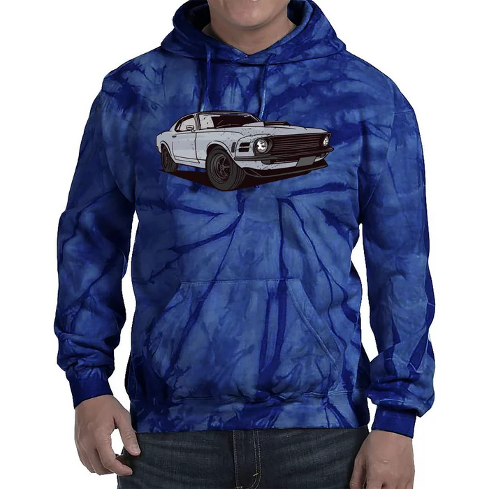 Muscle Race Car Tie Dye Hoodie