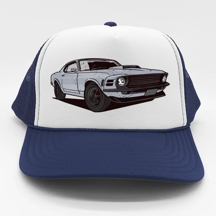 Muscle Race Car Trucker Hat