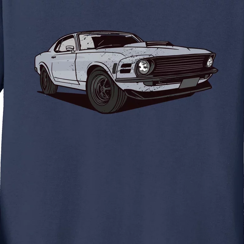 Muscle Race Car Kids Long Sleeve Shirt