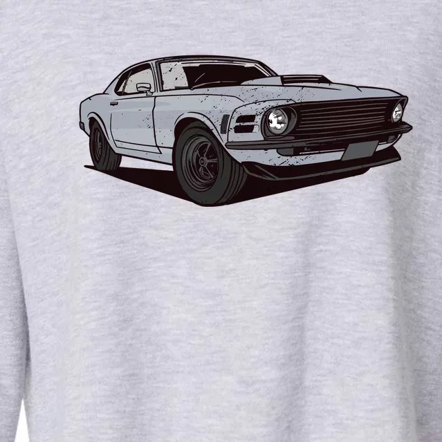 Muscle Race Car Cropped Pullover Crew