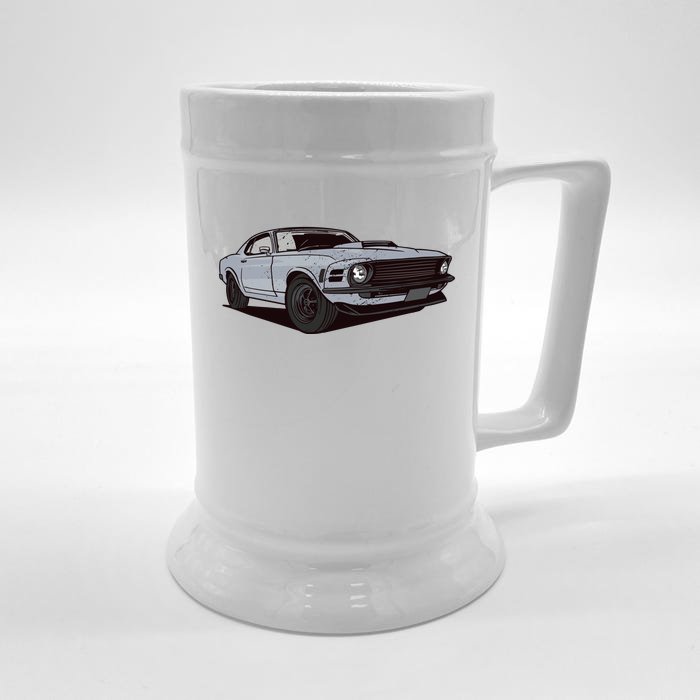 Muscle Race Car Front & Back Beer Stein