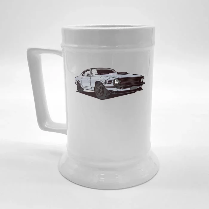 Muscle Race Car Front & Back Beer Stein