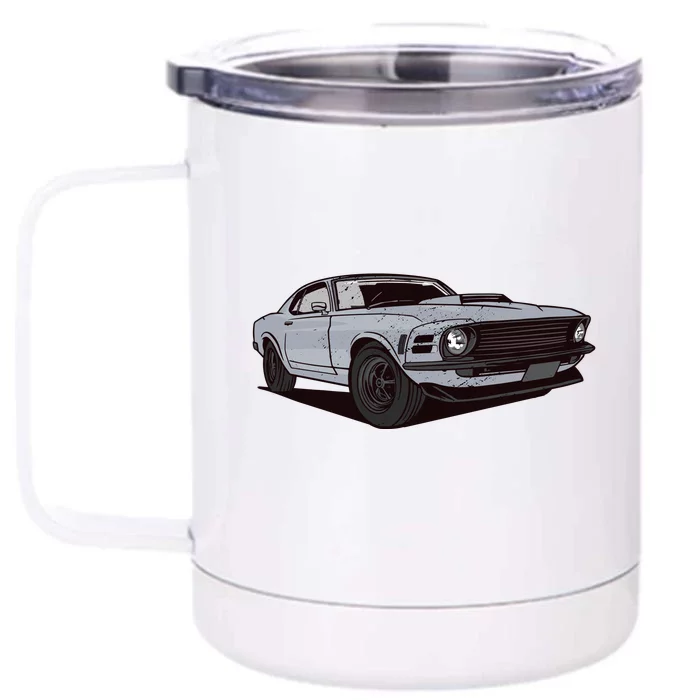 Muscle Race Car Front & Back 12oz Stainless Steel Tumbler Cup