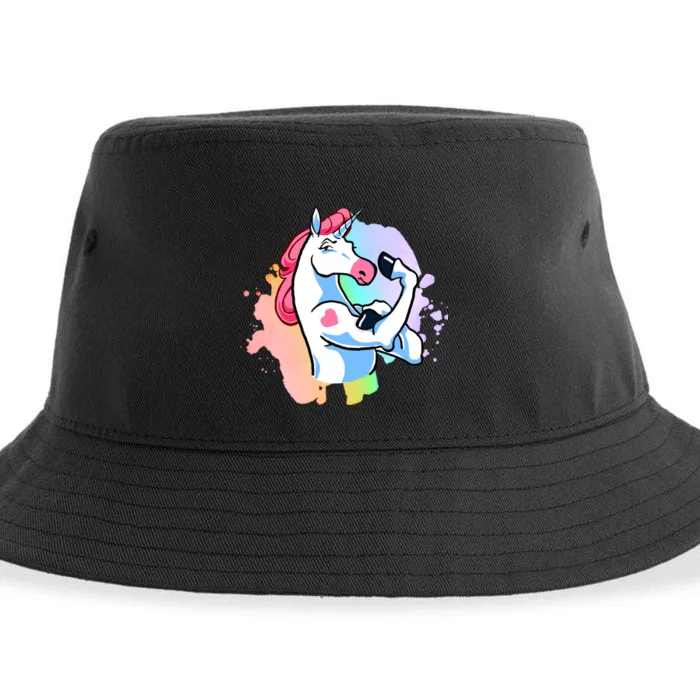 Muscle Unicorn Sustainable Bucket Hat