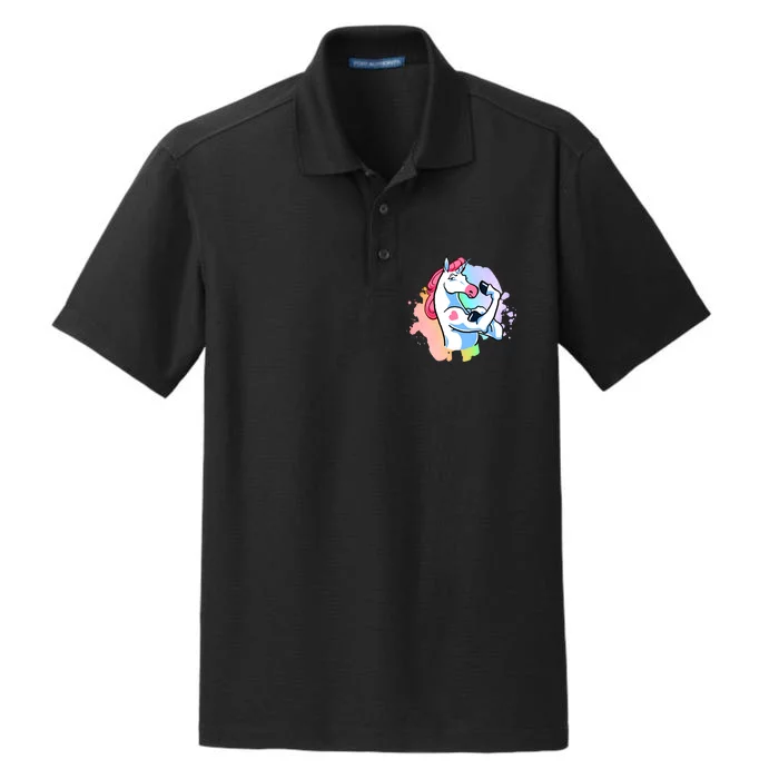 Muscle Unicorn Dry Zone Grid Performance Polo