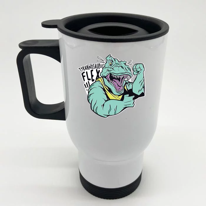 Muscular Trex Flex Front & Back Stainless Steel Travel Mug