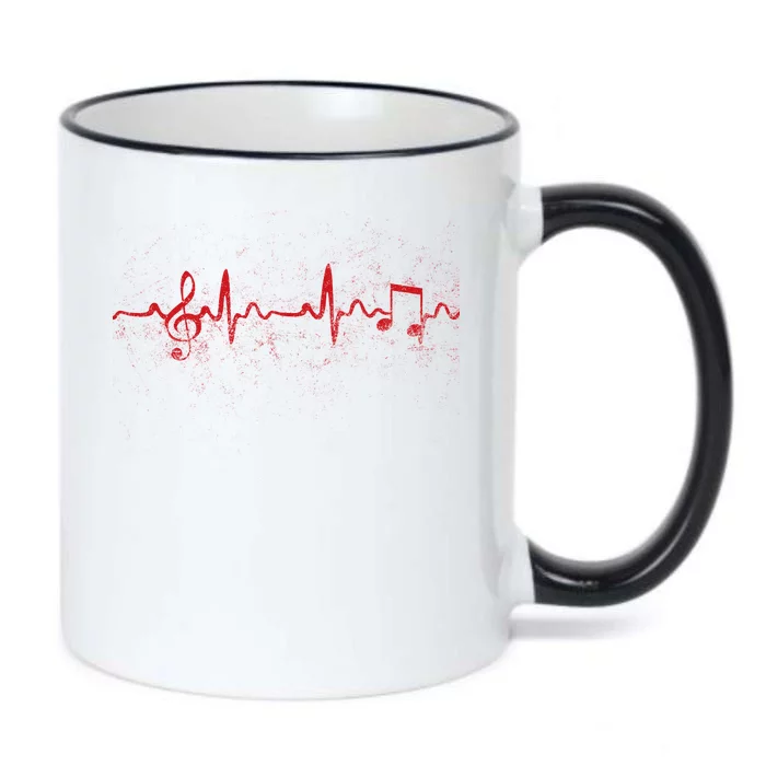 Music Heartbeat Pulse Black Color Changing Mug