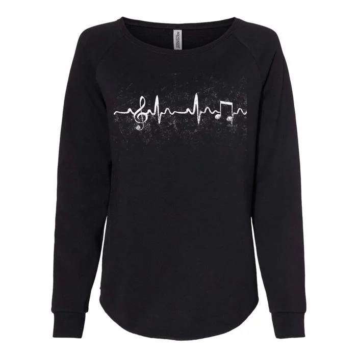 Music Heartbeat Pulse Womens California Wash Sweatshirt