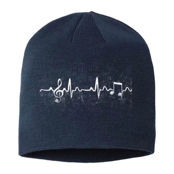 Music Heartbeat Pulse 8 1/2in Sustainable Knit Beanie