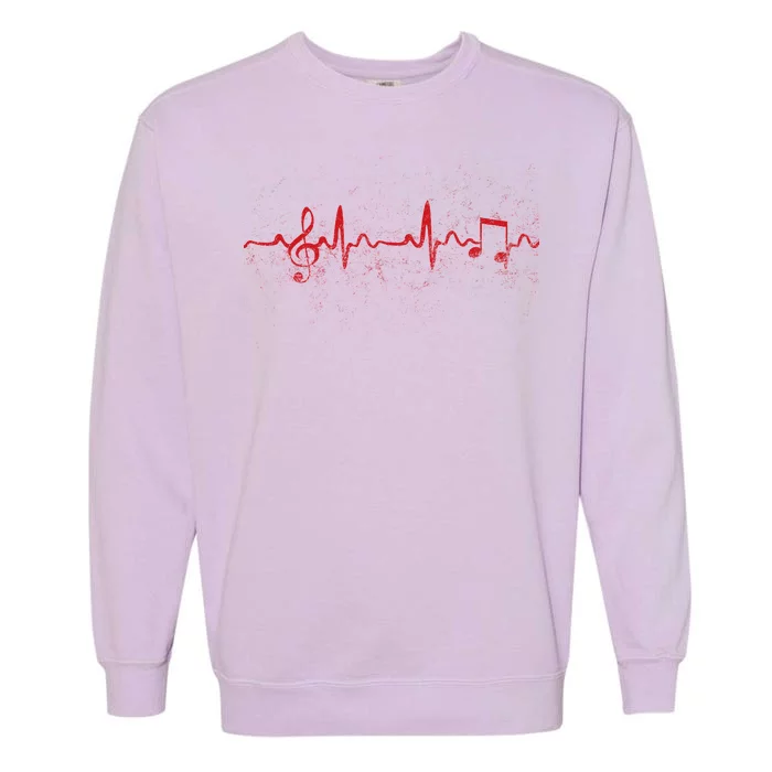 Music Heartbeat Pulse Garment-Dyed Sweatshirt