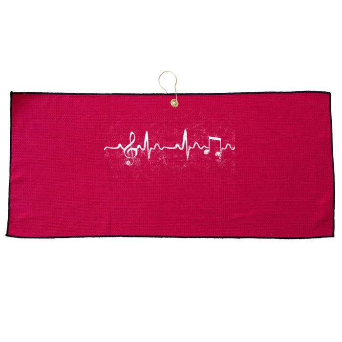 Music Heartbeat Pulse Large Microfiber Waffle Golf Towel