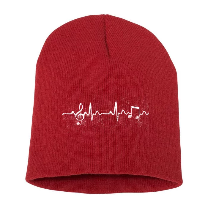 Music Heartbeat Pulse Short Acrylic Beanie