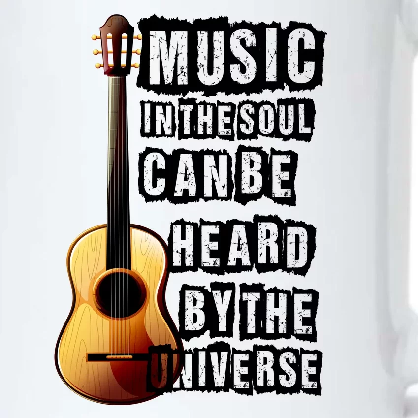 Music In The Soul Can Be Heard By The Universe Guitar Black Color Changing Mug