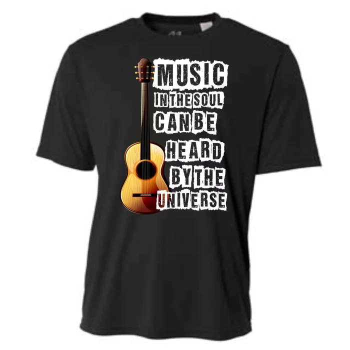 Music In The Soul Can Be Heard By The Universe Guitar Cooling Performance Crew T-Shirt