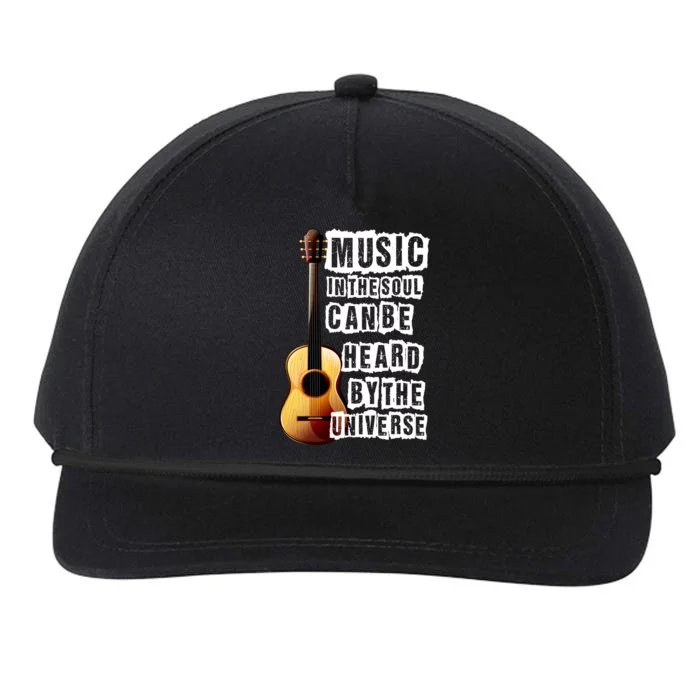 Music In The Soul Can Be Heard By The Universe Guitar Snapback Five-Panel Rope Hat