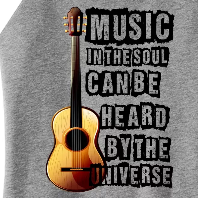 Music In The Soul Can Be Heard By The Universe Guitar Women’s Perfect Tri Rocker Tank