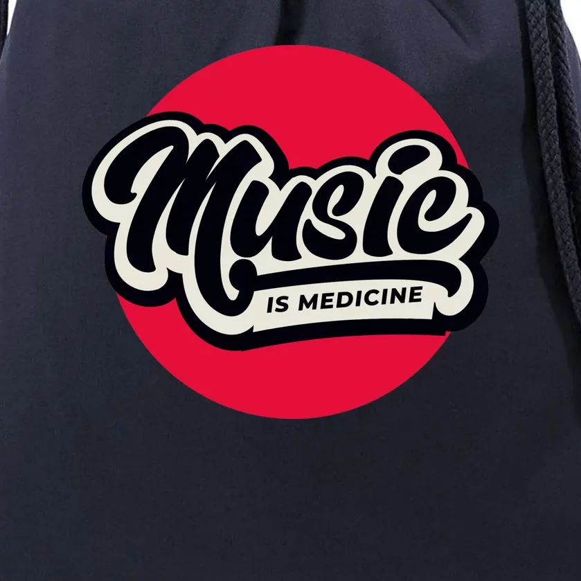 Music is Medicine Drawstring Bag