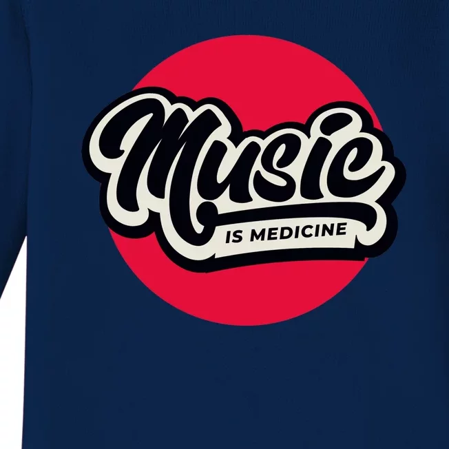 Music is Medicine Baby Long Sleeve Bodysuit