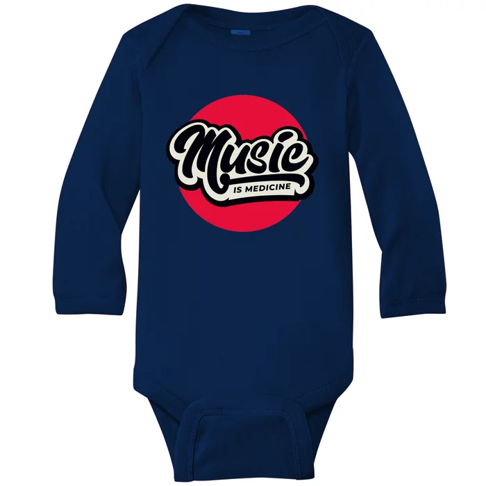 Music is Medicine Baby Long Sleeve Bodysuit